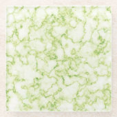 Grünes Marmormuster Glasuntersetzer (Vorderseite)