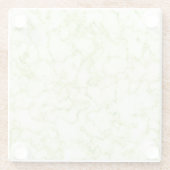 Grünes Marmormuster Glasuntersetzer (Rückseite)