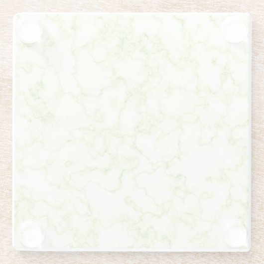Grünes Marmormuster Glasuntersetzer (Rückseite)