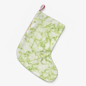 Grünes Marmormuster Kleiner Weihnachtsstrumpf (Vorderansicht (hängend))