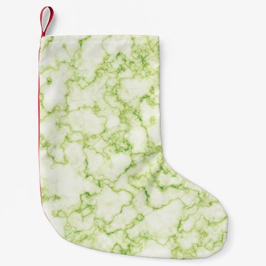Grünes Marmormuster Kleiner Weihnachtsstrumpf (Vorderseite)