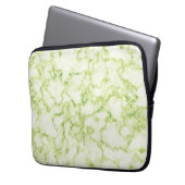 Grünes Marmormuster Laptopschutzhülle (Vorderseite Links)