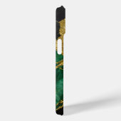 Grünes Marmormuster mit Gold Case-Mate iPhone Hülle (Rückseite / Rechts)