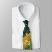 Grünes Marmormuster mit Gold Krawatte (Gebunden)