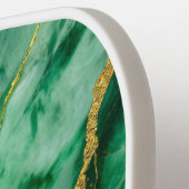 Grünes Marmormuster mit Gold Pickleball Schläger (Linke Seite)