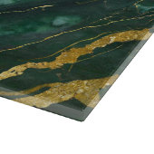 Grünes Marmormuster mit Gold Schneidebrett (Ecke)