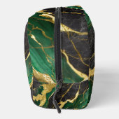 Grünes Marmormuster mit Gold Waschbeutel (Rechts)