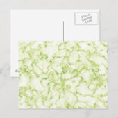 Grünes Marmormuster Postkarte (Vorne/Hinten)