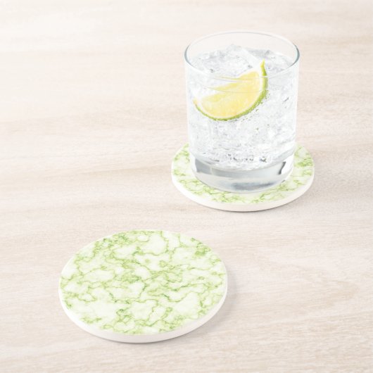 Grünes Marmormuster Untersetzer (Seite)