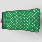 Grünes marokkanisches Musterdesign Golf Headcover (Vorderseite)