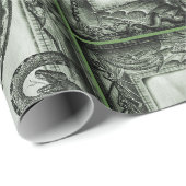 Grünes Medusa-Geschenk-Packpapier Geschenkpapier (Rolleneckpunkt)