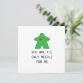 Grünes Meeple Brettspiel Valentinstag Karte (Stehend Vorderseite)