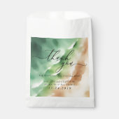 Grünes Meer - Feierliche Minimalistische Hochzeit Geschenktütchen (Vorderseite)