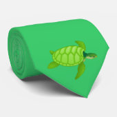 Grünes Meer turtle-10 Krawatte (Gerollt)