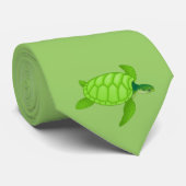Grünes Meer turtle-11 Krawatte (Gerollt)