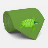 Grünes Meer turtle-13 Krawatte (Gerollt)