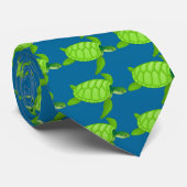 Grünes Meer turtle-14 Krawatte (Gerollt)