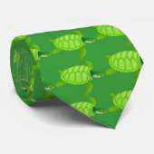 Grünes Meer turtle-18 Krawatte (Gerollt)
