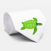 Grünes Meer turtle-1 Krawatte (Gerollt)