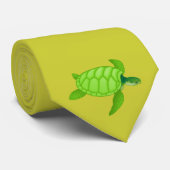 Grünes Meer turtle-21 Krawatte (Gerollt)
