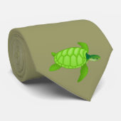Grünes Meer turtle-22 Krawatte (Gerollt)