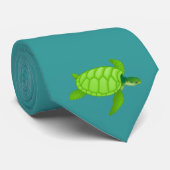 Grünes Meer turtle-27 Krawatte (Gerollt)