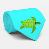Grünes Meer turtle-29 Krawatte (Gerollt)