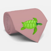 Grünes Meer turtle-2 Krawatte (Gerollt)