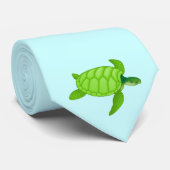 Grünes Meer turtle-30 Krawatte (Gerollt)