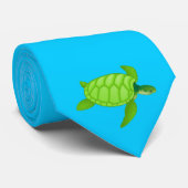 Grünes Meer turtle-34 Krawatte (Gerollt)