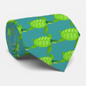 Grünes Meer turtle-35 Krawatte (Gerollt)