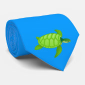 Grünes Meer turtle-35 Krawatte (Gerollt)