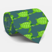 Grünes Meer turtle-36 Krawatte (Gerollt)