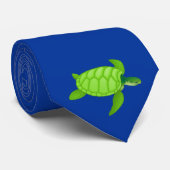 Grünes Meer turtle-36 Krawatte (Gerollt)
