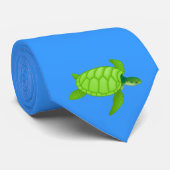Grünes Meer turtle-37 Krawatte (Gerollt)
