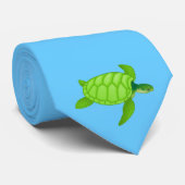Grünes Meer turtle-38 Krawatte (Gerollt)
