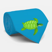 Grünes Meer turtle-39 Krawatte (Gerollt)