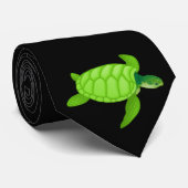 Grünes Meer turtle-3 Krawatte (Gerollt)
