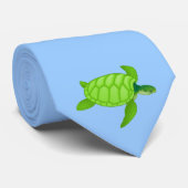 Grünes Meer turtle-44 Krawatte (Gerollt)