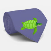 Grünes Meer turtle-47 Krawatte (Gerollt)