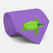 Grünes Meer turtle-48 Krawatte (Gerollt)