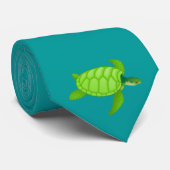 Grünes Meer turtle-4 Krawatte (Gerollt)