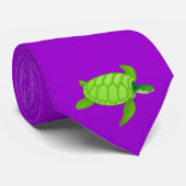 Grünes Meer turtle-51 Krawatte (Gerollt)