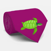 Grünes Meer turtle-52 Krawatte (Gerollt)