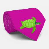Grünes Meer turtle-53 Krawatte (Gerollt)