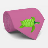 Grünes Meer turtle-54 Krawatte (Gerollt)