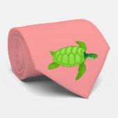 Grünes Meer turtle-56 Krawatte (Gerollt)
