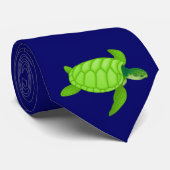 Grünes Meer turtle-5 Krawatte (Gerollt)