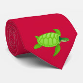 Grünes Meer turtle-60 Krawatte (Gerollt)