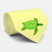 Grünes Meer turtle-66 Krawatte (Gerollt)